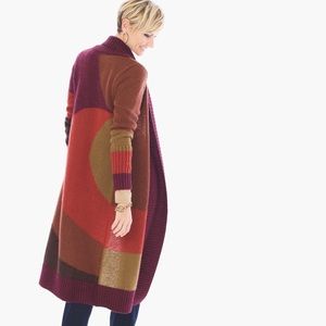Chico’s NWT Color Blocked Cardigan Sweater 2P